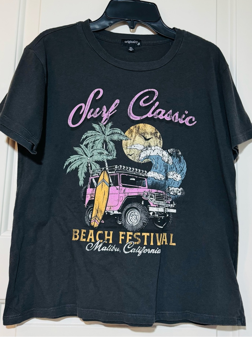 Surf Classic Beach Festival Graphic Tee - Black by originally